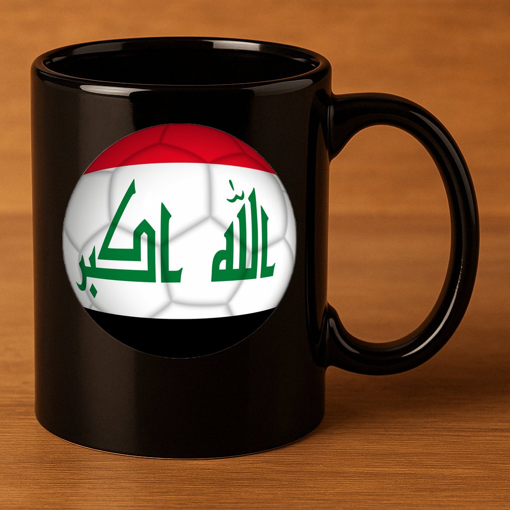 Iraqi Futbol Soccer Team Front And Back 11oz C Handle Ceramic Mug