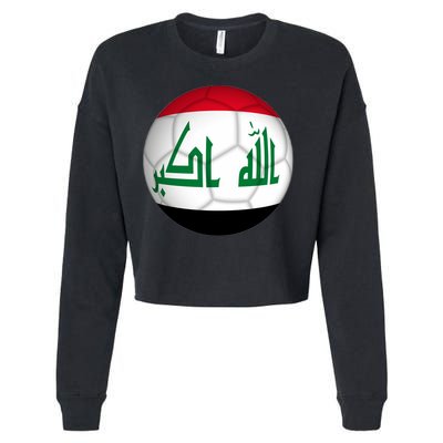 Iraqi Futbol Soccer Team Front And Back Cropped Pullover Crew