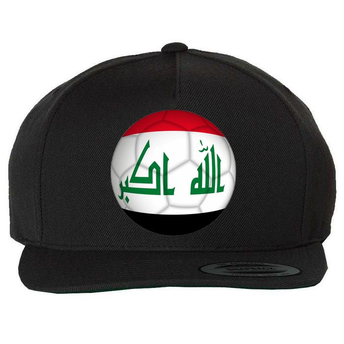 Iraqi Futbol Soccer Team Front And Back Wool Snapback Cap