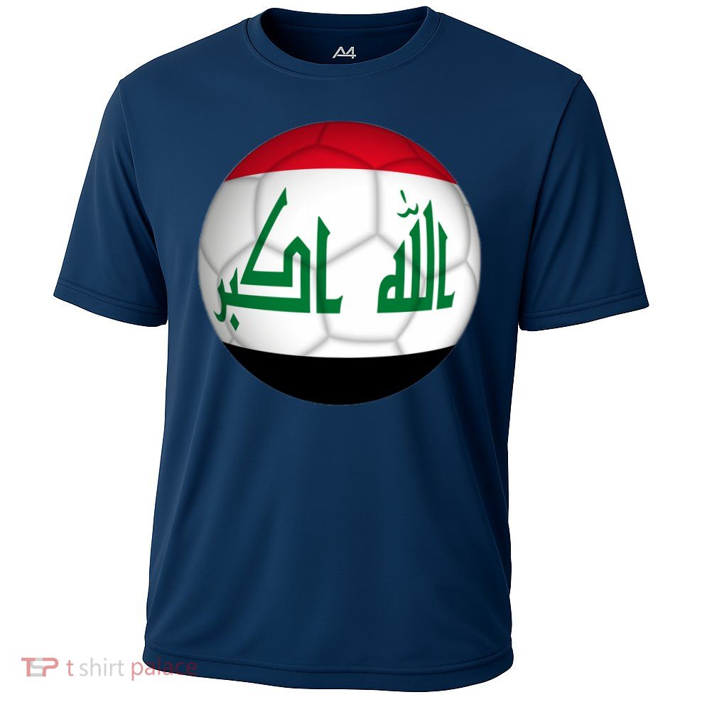 Iraqi Futbol Soccer Team Front And Back Cooling Performance Crew T-Shirt