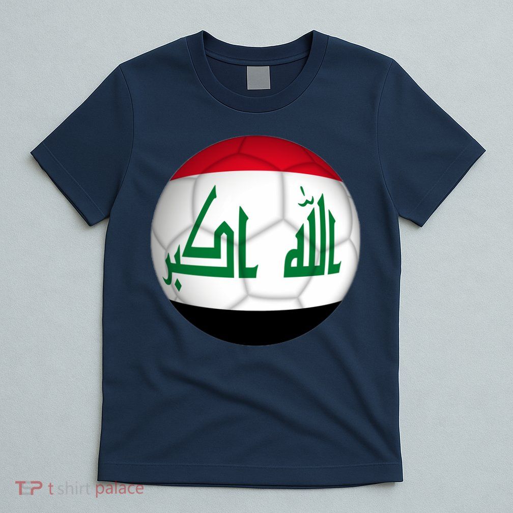 Iraqi Futbol Soccer Team Front And Back T-Shirt