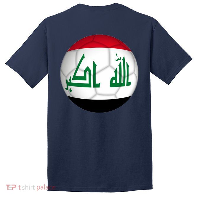 Iraqi Futbol Soccer Team Front And Back Tall T-Shirt