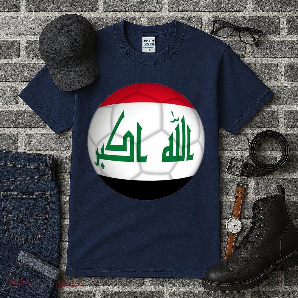 Iraqi Futbol Soccer Team Front And Back Tall T-Shirt