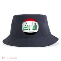 Iraqi Futbol Soccer Team Front And Back Sustainable Bucket Hat