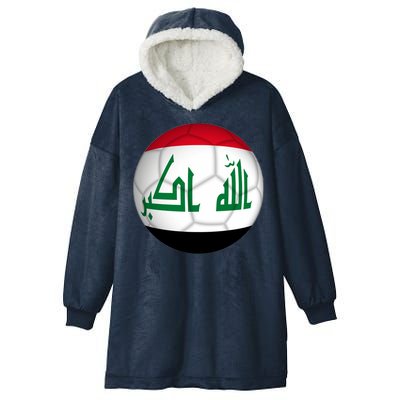 Iraqi Futbol Soccer Team Front And Back Hooded Wearable Blanket