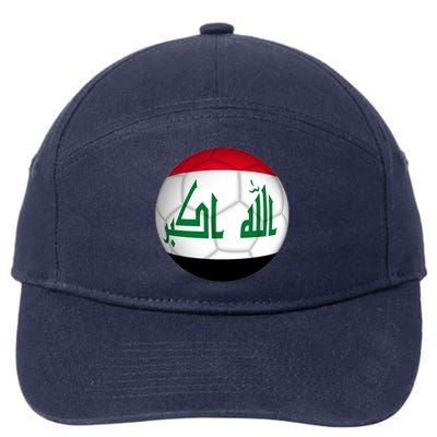 Iraqi Futbol Soccer Team Front And Back 7-Panel Snapback Hat