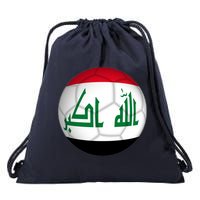 Iraqi Futbol Soccer Team Front And Back Drawstring Bag