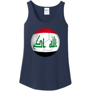 Iraqi Futbol Soccer Team Front And Back Ladies Essential Tank