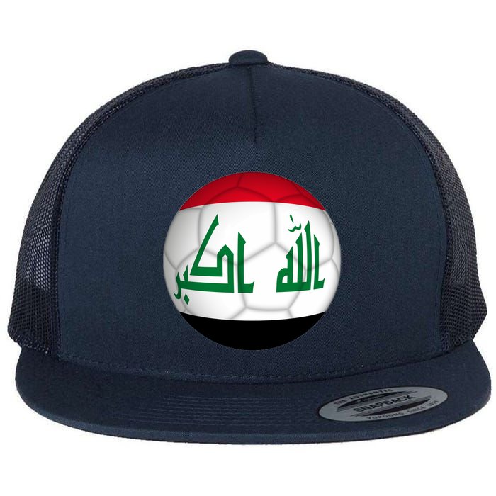 Iraqi Futbol Soccer Team Front And Back Flatbill Hat