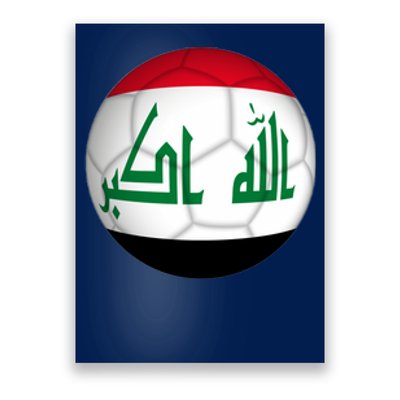 Iraqi Futbol Soccer Team Front And Back Poster