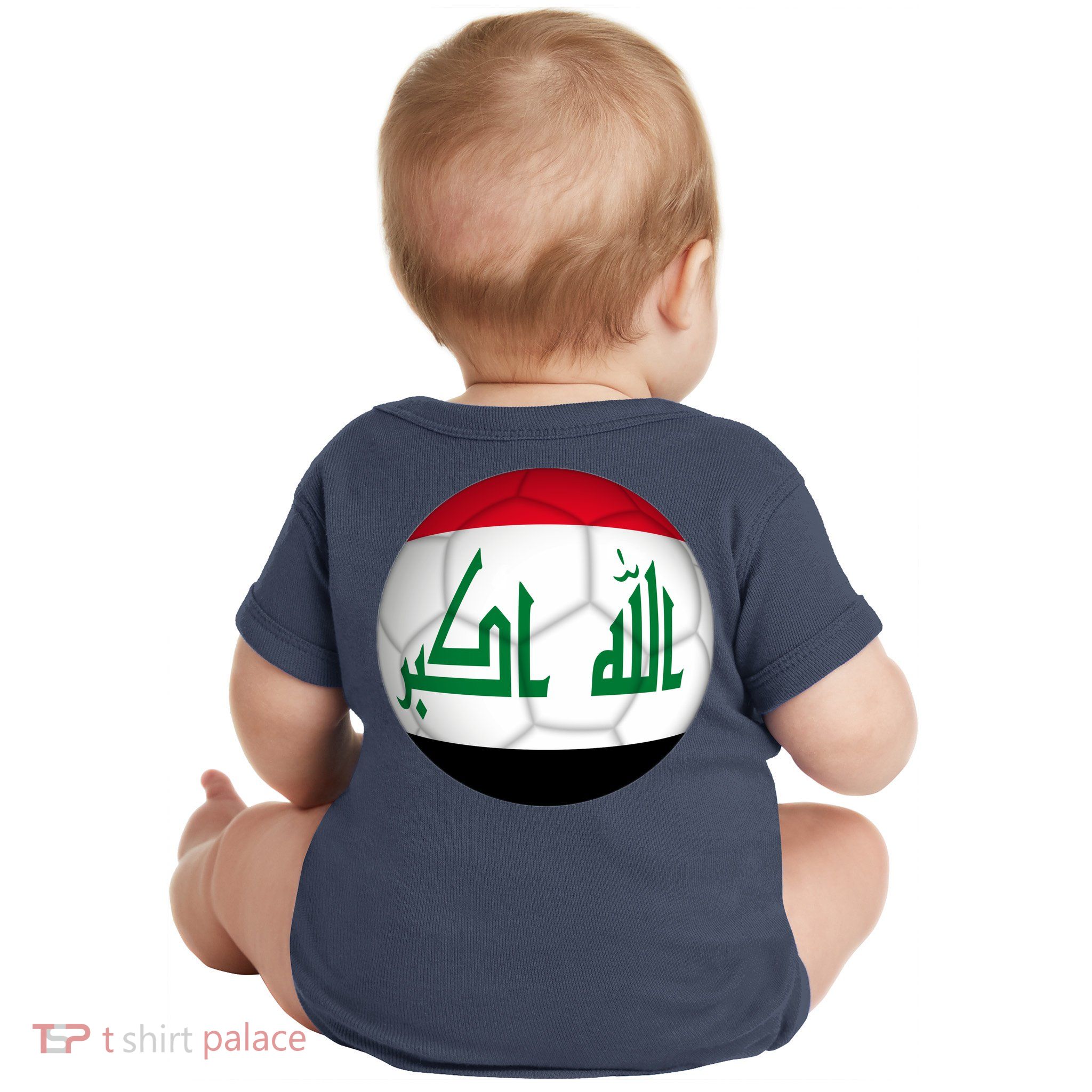 Iraqi Futbol Soccer Team Front And Back Baby Bodysuit