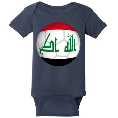 Iraqi Futbol Soccer Team Front And Back Baby Bodysuit