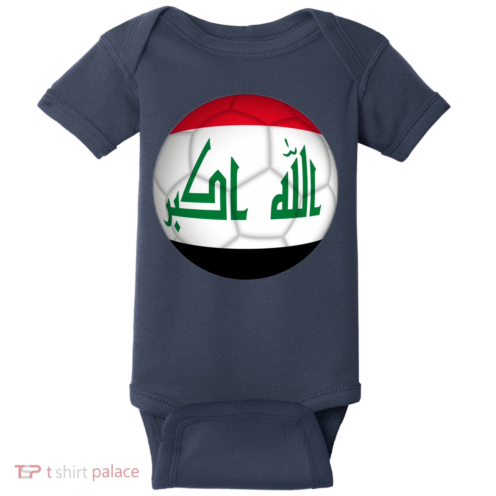 Iraqi Futbol Soccer Team Front And Back Baby Bodysuit