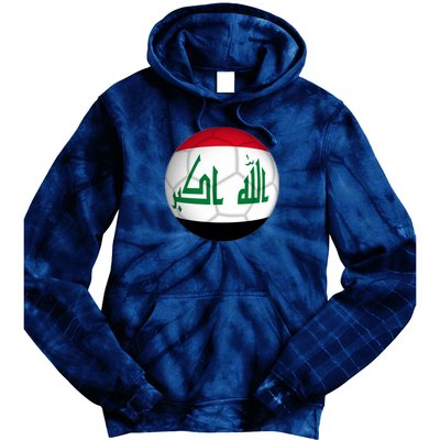 Iraqi Futbol Soccer Team Front And Back Tie Dye Hoodie