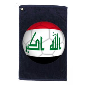 Iraqi Futbol Soccer Team Front And Back Platinum Collection Golf Towel