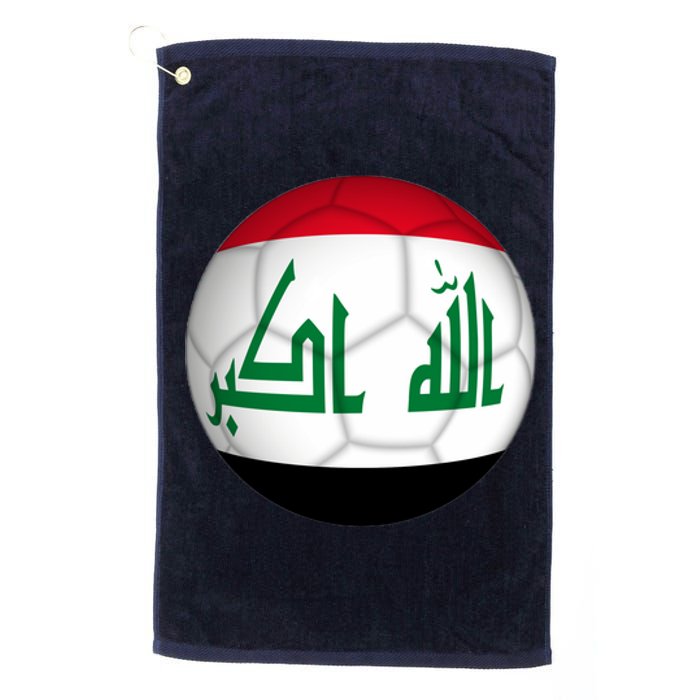 Iraqi Futbol Soccer Team Front And Back Platinum Collection Golf Towel