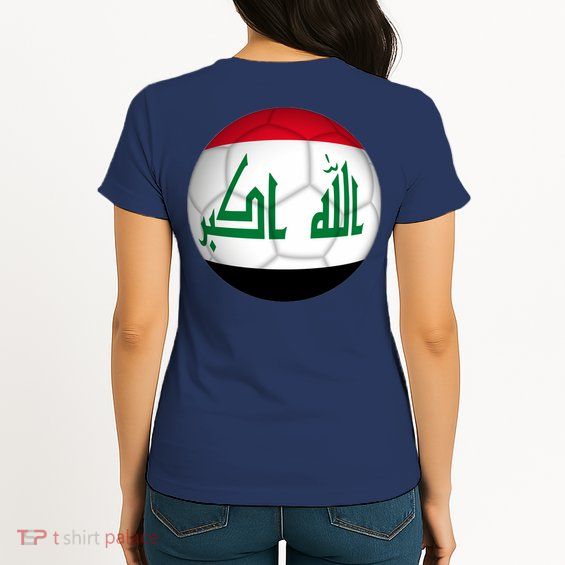 Iraqi Futbol Soccer Team Front And Back Womens T-Shirt