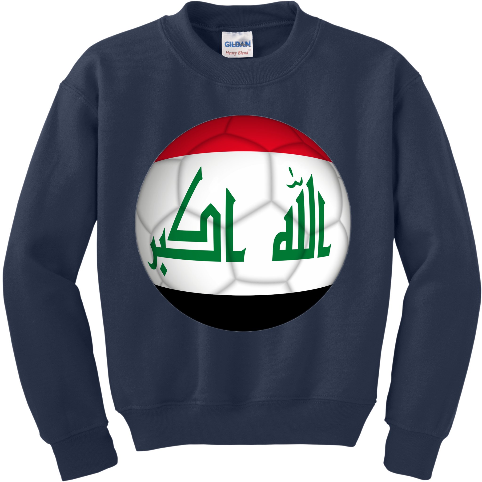 Iraqi Futbol Soccer Team Front And Back Kids Sweatshirt