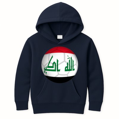 Iraqi Futbol Soccer Team Front And Back Kids Hoodie