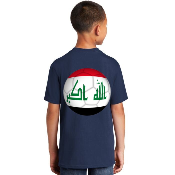 Iraqi Futbol Soccer Team Front And Back Kids T-Shirt