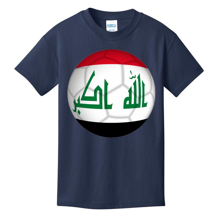 Iraqi Futbol Soccer Team Front And Back Kids T-Shirt