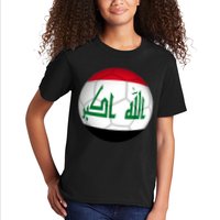 Iraqi Futbol Soccer Team Front And Back Kids T-Shirt