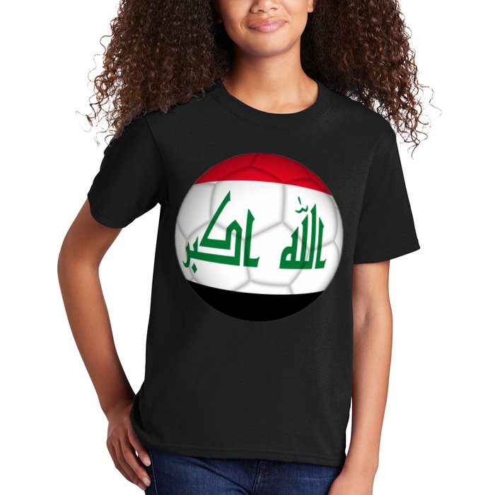Iraqi Futbol Soccer Team Front And Back Kids T-Shirt