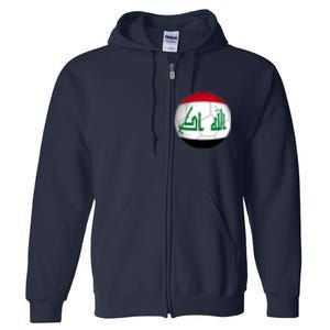 Iraqi Futbol Soccer Team Front And Back Full Zip Hoodie