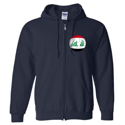 Iraqi Futbol Soccer Team Front And Back Full Zip Hoodie