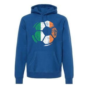 Irish Flag Soccer Football St Patrick's Day Sports Gift Premium Hoodie