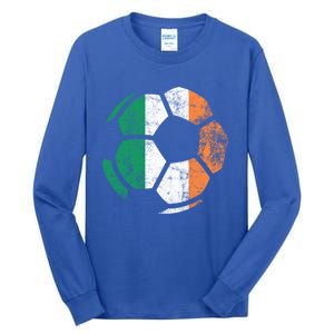 Irish Flag Soccer Football St Patrick's Day Sports Gift Tall Long Sleeve T-Shirt