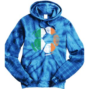 Irish Flag Soccer Football St Patrick's Day Sports Gift Tie Dye Hoodie