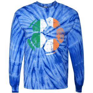 Irish Flag Soccer Football St Patrick's Day Sports Gift Tie-Dye Long Sleeve Shirt