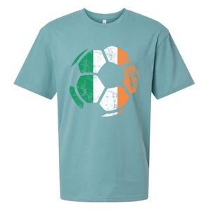 Irish Flag Soccer Football St Patrick's Day Sports Gift Sueded Cloud Jersey T-Shirt