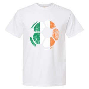 Irish Flag Soccer Football St Patrick's Day Sports Gift Garment-Dyed Heavyweight T-Shirt