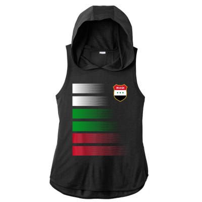 Iraqi Futbol Soccer Jersey Ladies PosiCharge Tri-Blend Wicking Draft Hoodie Tank