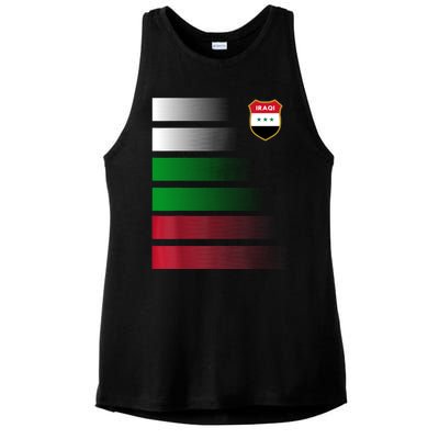 Iraqi Futbol Soccer Jersey Ladies PosiCharge Tri-Blend Wicking Tank