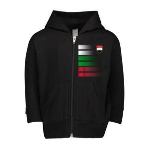 Iraqi Futbol Soccer Jersey Toddler Zip Fleece Hoodie