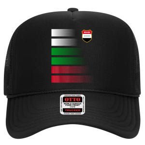 Iraqi Futbol Soccer Jersey High Crown Mesh Back Trucker Hat