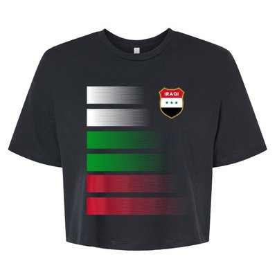 Iraqi Futbol Soccer Jersey Bella+Canvas Jersey Crop Tee