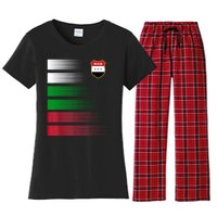 Iraqi Futbol Soccer Jersey Women's Flannel Pajama Set