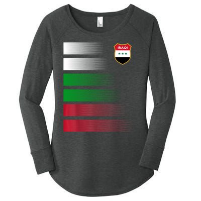 Iraqi Futbol Soccer Jersey Women's Perfect Tri Tunic Long Sleeve Shirt