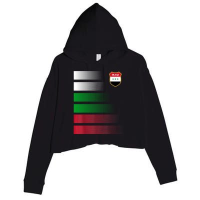 Iraqi Futbol Soccer Jersey Crop Fleece Hoodie