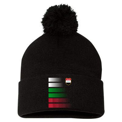 Iraqi Futbol Soccer Jersey Pom Pom 12in Knit Beanie