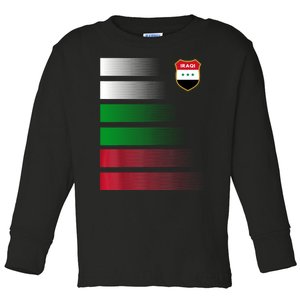 Iraqi Futbol Soccer Jersey Toddler Long Sleeve Shirt