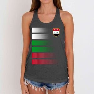 Iraqi Futbol Soccer Jersey Women's Knotted Racerback Tank