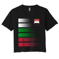 Iraqi Futbol Soccer Jersey Women's Crop Top Tee