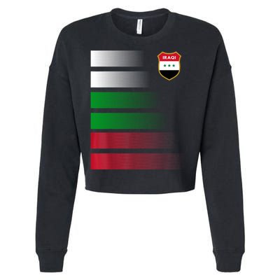 Iraqi Futbol Soccer Jersey Cropped Pullover Crew