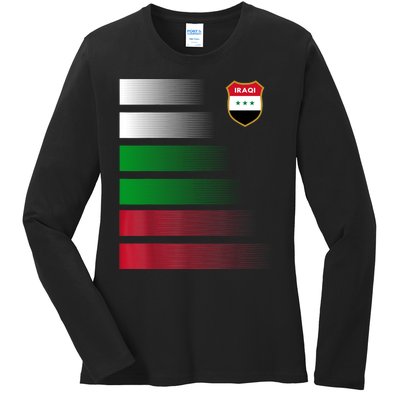 Iraqi Futbol Soccer Jersey Ladies Long Sleeve Shirt