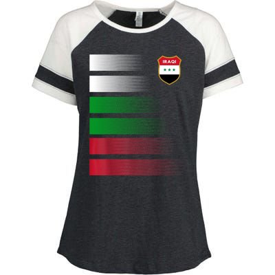 Iraqi Futbol Soccer Jersey Enza Ladies Jersey Colorblock Tee